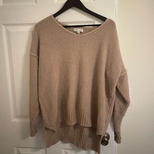 Tan Cable Knit Sweater Oversized